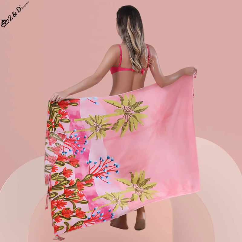 Praia Canga Estilo Pareô Estampado Tamanho 170cm/110cm