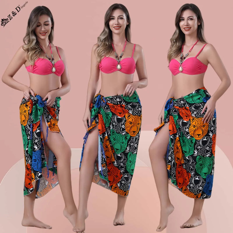 Praia Canga Estilo Pareô Estampado Tamanho 170cm/110cm