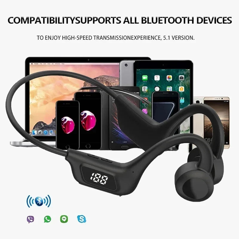 Fones de ouvido pendurados fones de ouvido sem fio bluetooth fones de ouvido esportivos à prova d'água com redução de ruído