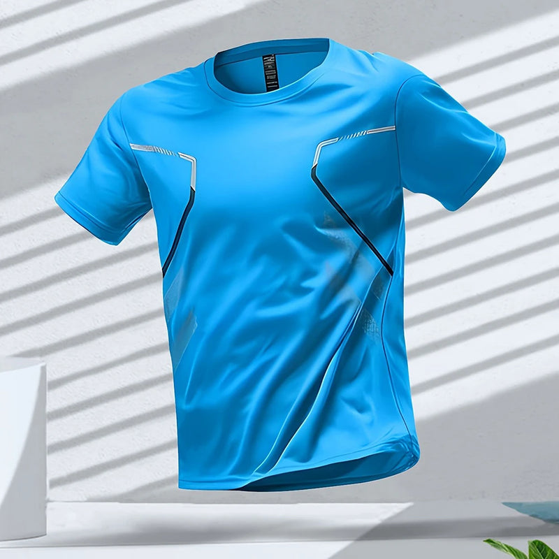 Camisetas masculinas esportivas, corrida, treino