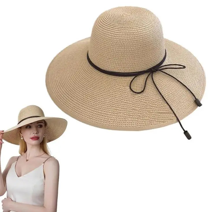 Estilo feminino casual praia moda guarda sol chapéu