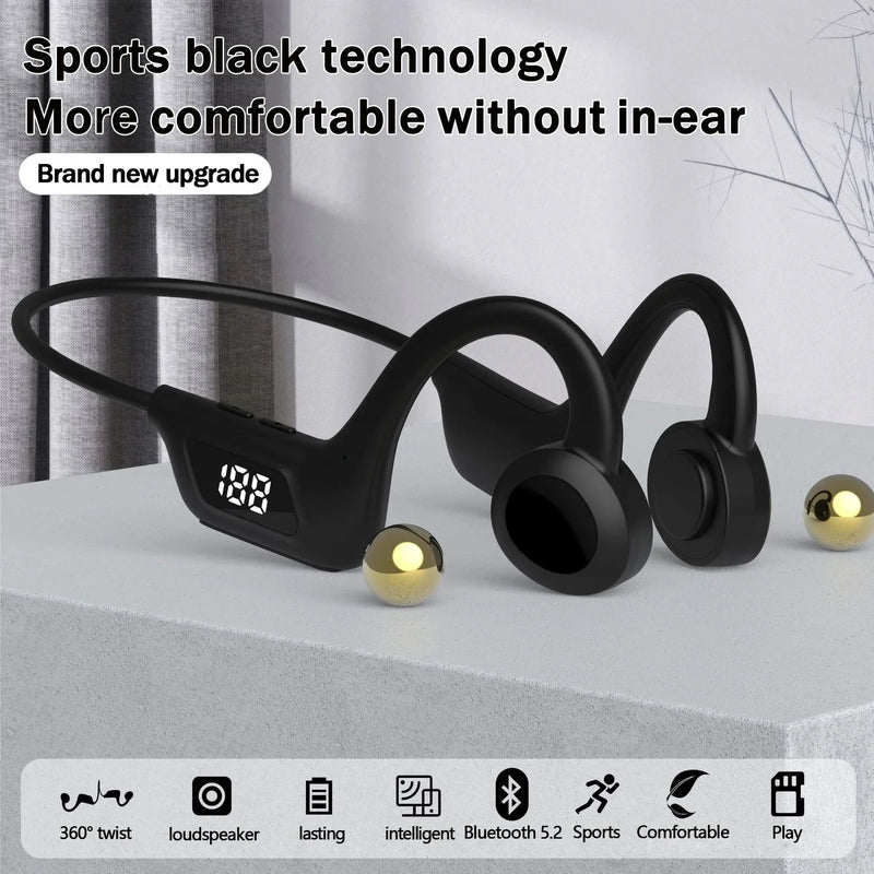 Fones de ouvido pendurados fones de ouvido sem fio bluetooth fones de ouvido esportivos à prova d'água com redução de ruído