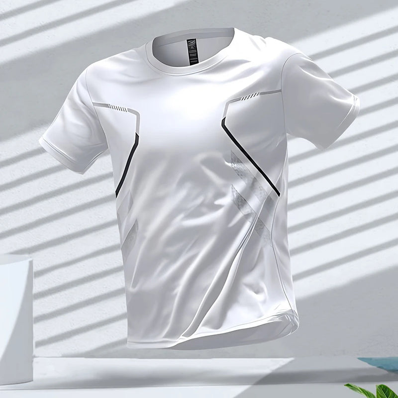 Camisetas masculinas esportivas, corrida, treino